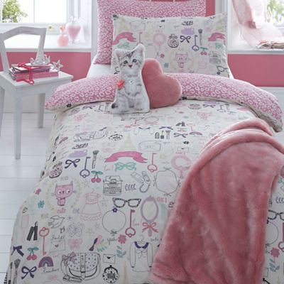 Star by Julien Macdonald Designer girl's pink fashion bedding set